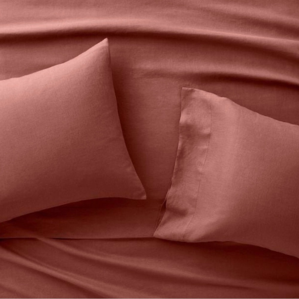 100% Linen Solid Pillowcase Set, King - Casaluna